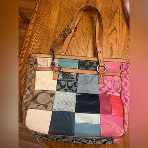 Coach Multicolor Patchwork Shoulder Bag